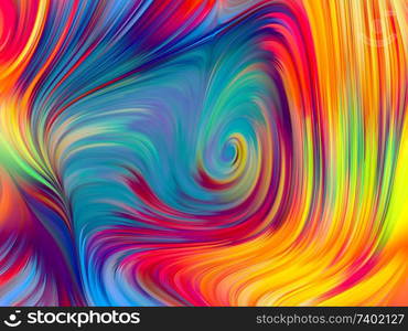 Abstract design from interacting colors. Overflow Colors Series.