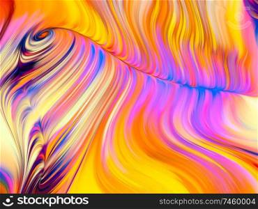 Abstract design from interacting colors. Overflow Colors Series.
