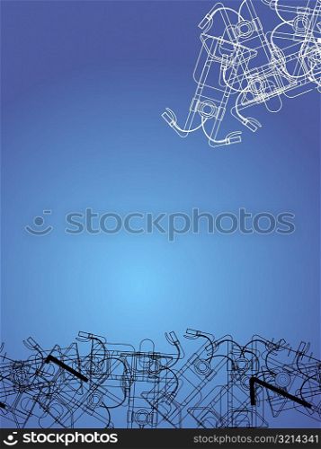Abstract design on a blue background