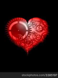 abstract design steampunk heart