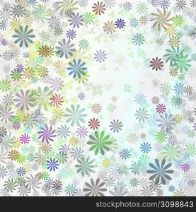 Abstract design with flowers