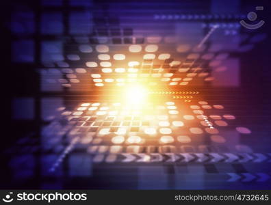 Abstract digital background. Modern background image with media interface icons