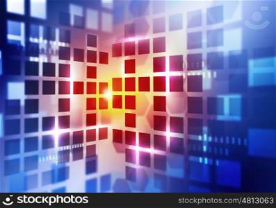 Abstract digital background. Modern background image with media interface icons