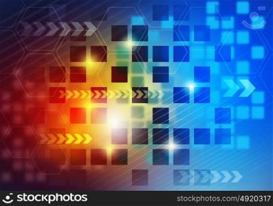 Abstract digital background. Modern background image with media interface icons