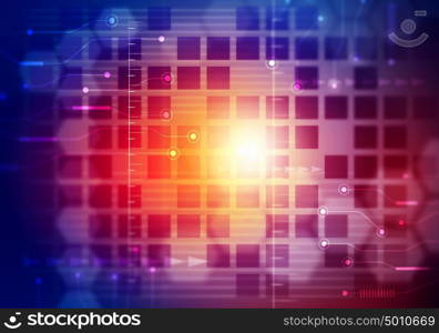 Abstract digital background. Modern background image with media interface icons