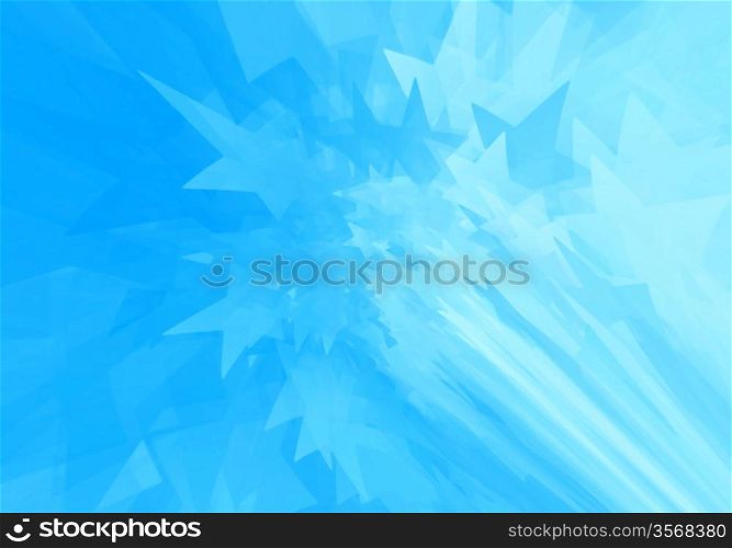 Abstract digital blue background with various sizes motion stars