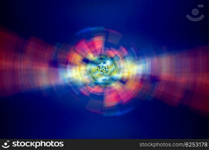 Abstract digital lights background, beautiful colorful sparkle on dark blue background, modern creative art, new year holiday concept