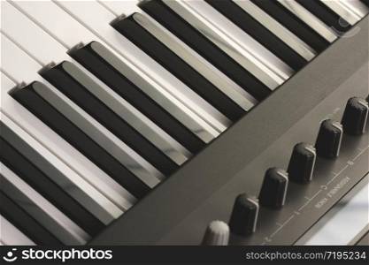 Abstract Digital Piano Keyboard & Controls