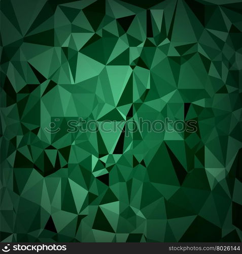 Abstract Digital Polygonal Green Background. Abstract Triangular Pattern. Abstract Triangular Pattern