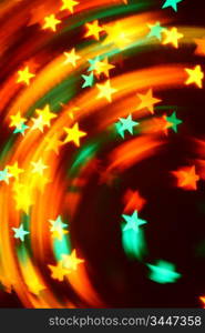 abstract disco colored stars motion background