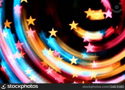 abstract disco colored stars motion background