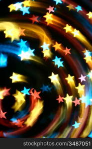 abstract disco colored stars motion background