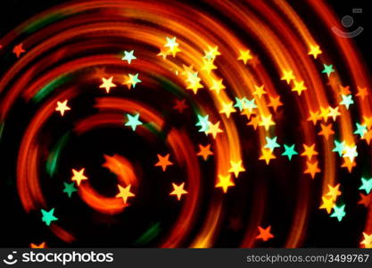 abstract disco colored stars motion background