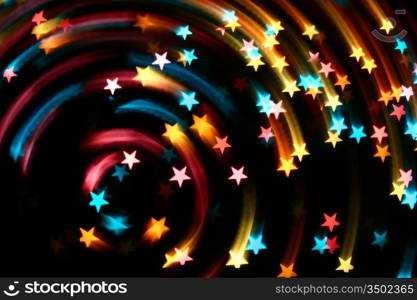 abstract disco colored stars motion background