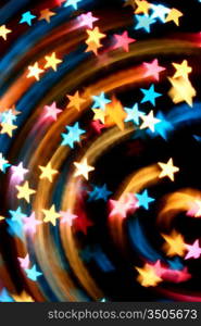 abstract disco colored stars motion background