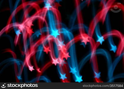 abstract disco colored stars motion background