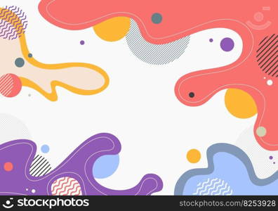 Abstract doodle artwork design decorative template with colorful style artwork. Overlapping template design with free hand drawing background. Illustrator