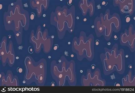 Abstract doodle hand drawing free style shape template. Overlapping with lines and circles shape background. illustration vector