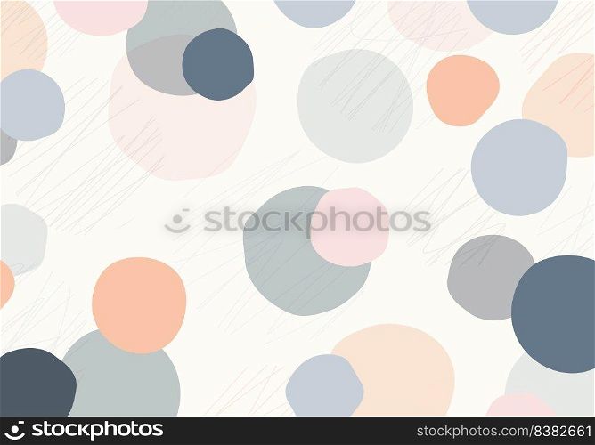Abstract doodles template design decorative artwork. Overlapping style template background. Vector