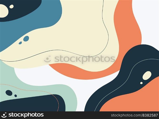Abstract doodles template design of colorful style artwork decorative template. Overlapping for ad, design artwork background. Vector