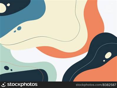 Abstract doodles template design of colorful style artwork decorative template. Overlapping for ad, design artwork background. Vector