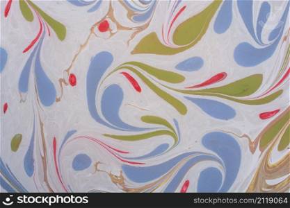 Abstract ebru cover art. Floral Ebru marbling texture background design.