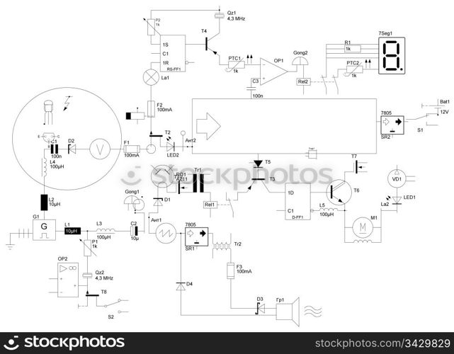 abstract electrical circuit