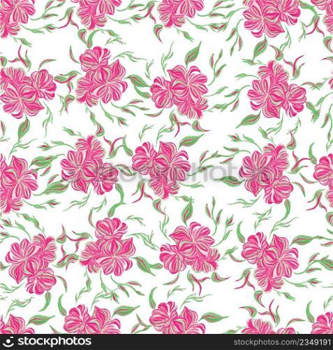 Abstract elegance seamless pattern with floral background. Hand drawn illustration in Ukrainian folk style.. Ukrainian folk art. Ukrainian national motives.