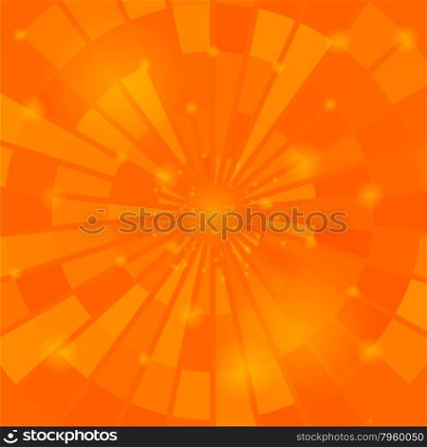 Abstract Elegant Sun Background. Orange Mosaic Pattern. Abstract Elegant Sun Background