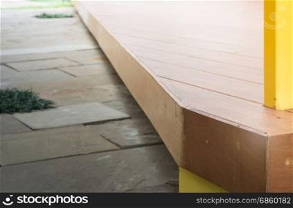 Abstract empty interior wooden stage corner, stock photo
