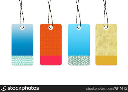 Abstract empty sale tags