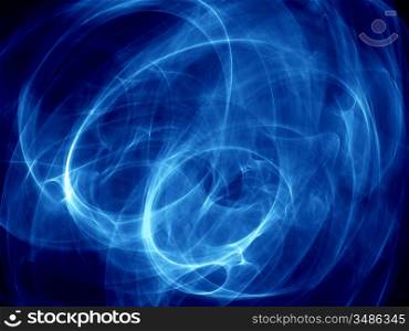 abstract energy formation - deep blue theme. hq render