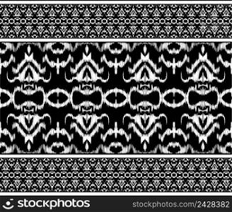 Abstract ethnic geometric pattern design for background or wallpaper,Ikat geometric folklore ornament. Tribal ethnic vector texture. Seamless striped pattern in Aztec style. Figure tribal embroidery.