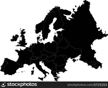 Abstract europe vector map on white