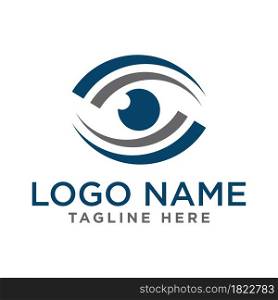 abstract eye logo vector design template