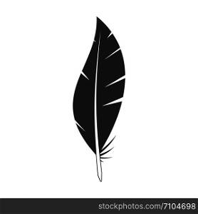 Abstract feather icon. Simple illustration of abstract feather vector icon for web design isolated on white background. Abstract feather icon, simple style
