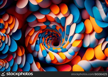 Abstract festive background with burning fantastic swirl.   Surreal 3d  wallpaper background.  Generative AI 