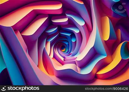 Abstract festive background with burning fantastic swirl.   Surreal 3d  wallpaper background.  Generative AI
