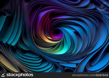 Abstract festive background with burning fantastic swirl.   Surreal 3d  wallpaper background.  Generative AI 