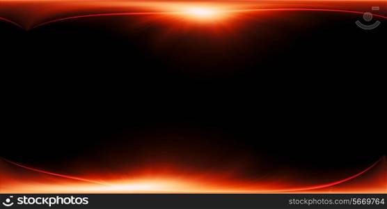 Abstract fiery background with curved lines. illustration