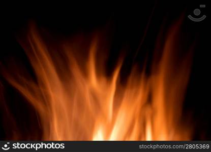 Abstract fire isolated on the black background
