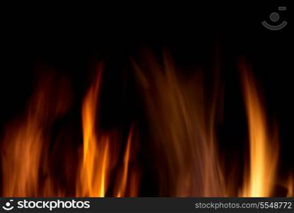 Abstract fire isolated on the black background