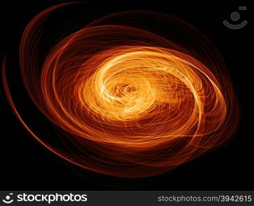abstract flaming twisted quasar black hole