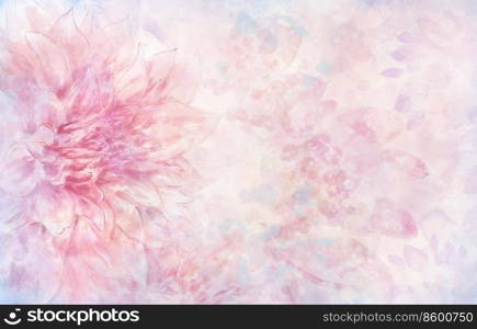 Abstract Flower Background Watercolor.Digital Illustration.