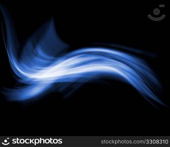 Abstract flowing background in shades of blue