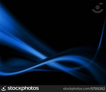 Abstract flowing background in shades of blue