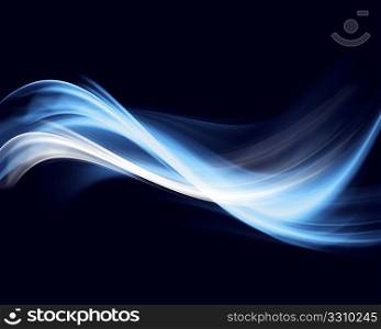 Abstract flowing background in shades of blue and white