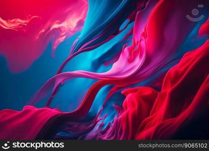 Abstract fluid color background. Layered paint swirls and twists. Blue and viva magenta wallpaper. Generative AI.. Abstract fluid color background. Layered paint swirls and twists. Blue and viva magenta wallpaper. Generative AI