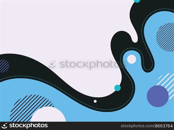 Abstract fluid colorful organic template design with geometric decoration artwork. Overlapping design for template background. Vector
