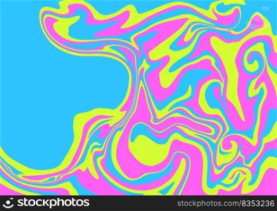 Abstract fluid liquid background for cover,banner,template,flyer.  Yellow, pink and blue color design